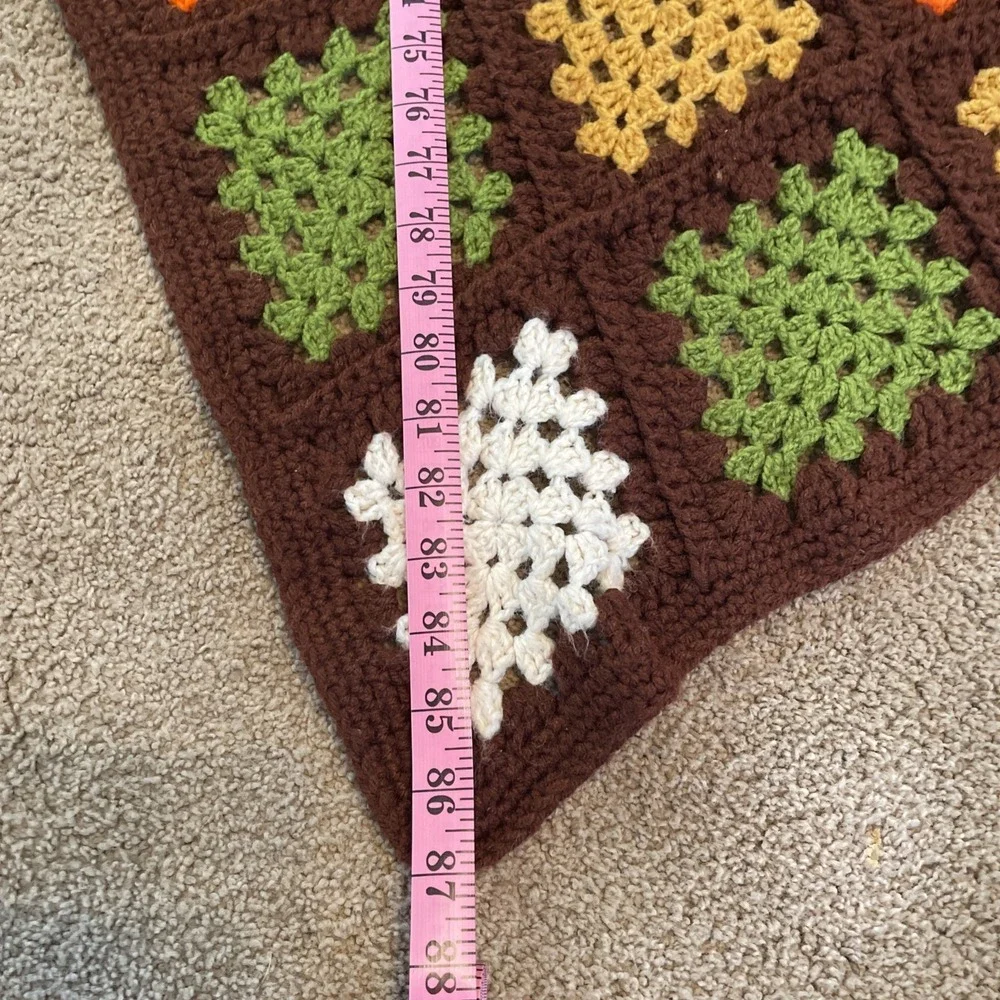 Handmade Granny Square Lap Blanket Or‎ Sofa Accent 81X41